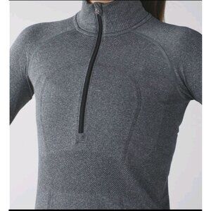 Lululemon Athletica Womens Gray Heathered Swiftly tech 1/4 zip pullover size 6